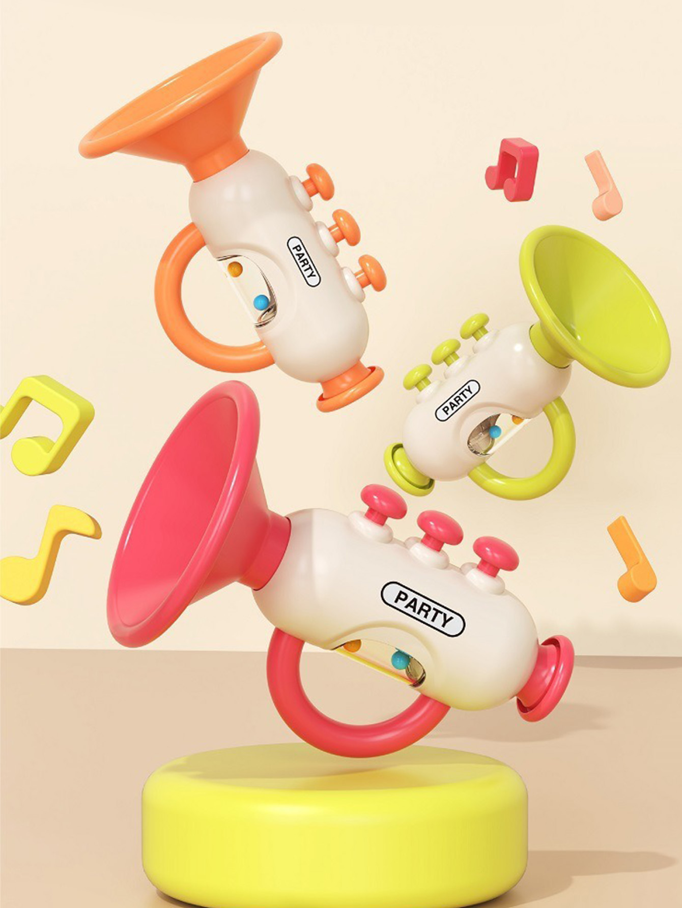 Game Call Whistle - ของเล่นทรัมเป็ตสำหรับเด็ก, ของเล่นฝึกฝนการเรียนรู้เครื่องดนตรี, ของเล่นเดินทาง, การศึกษาปฐมวัยแบบมอนเตสซอรี่ พัฒนาประสาทสัมผัส สำหรับเด็กชายและเด็กหญิง
