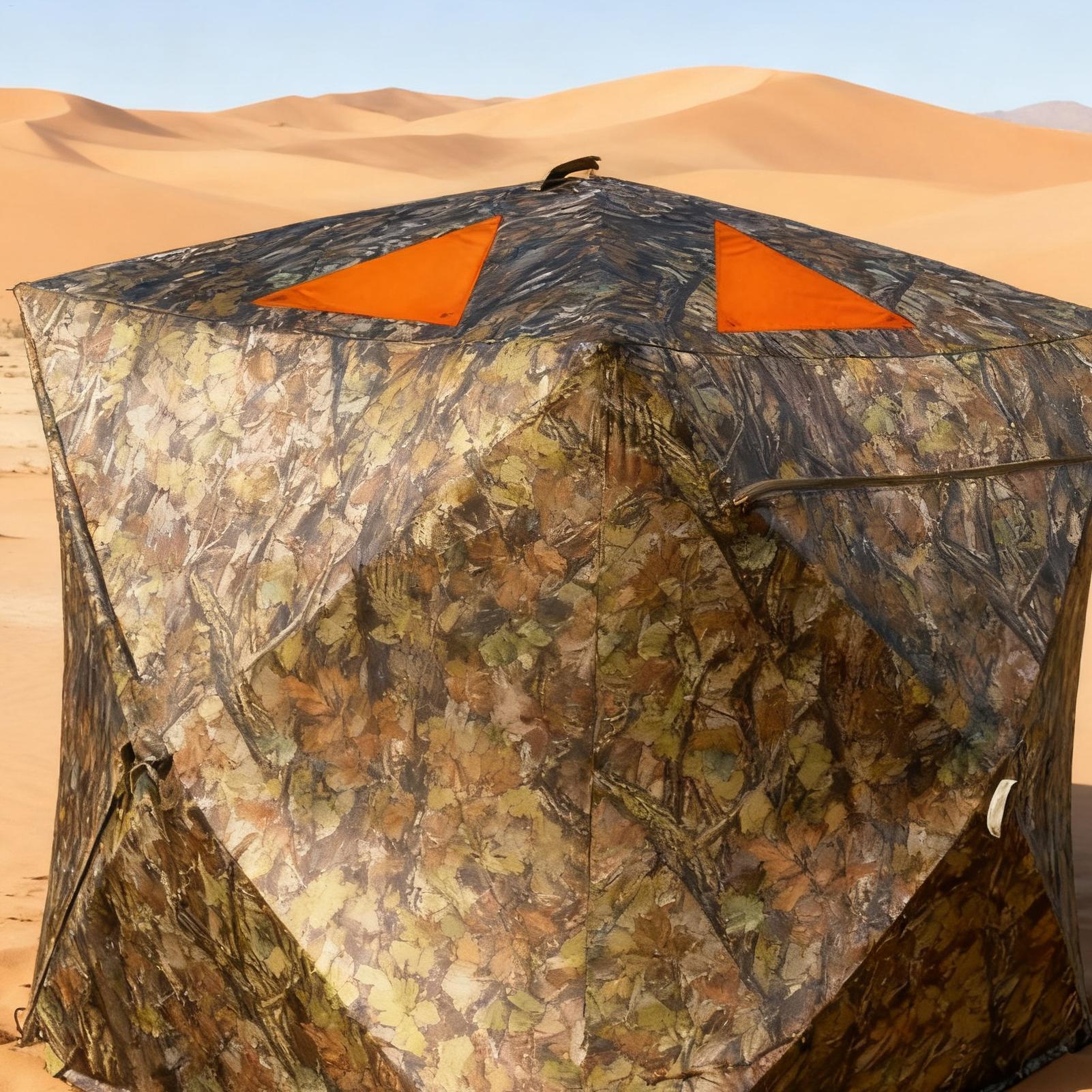 Outdoor Hunting Blinds - แผ่นแม่เหล็กสีส้มสำหรับเต็นท์ล่าสัตว์ อุปกรณ์ล่าสัตว์ แม่เหล็ก 4 ชิ้น แผ่นสะท้อนแสงเพื่อความปลอดภัย