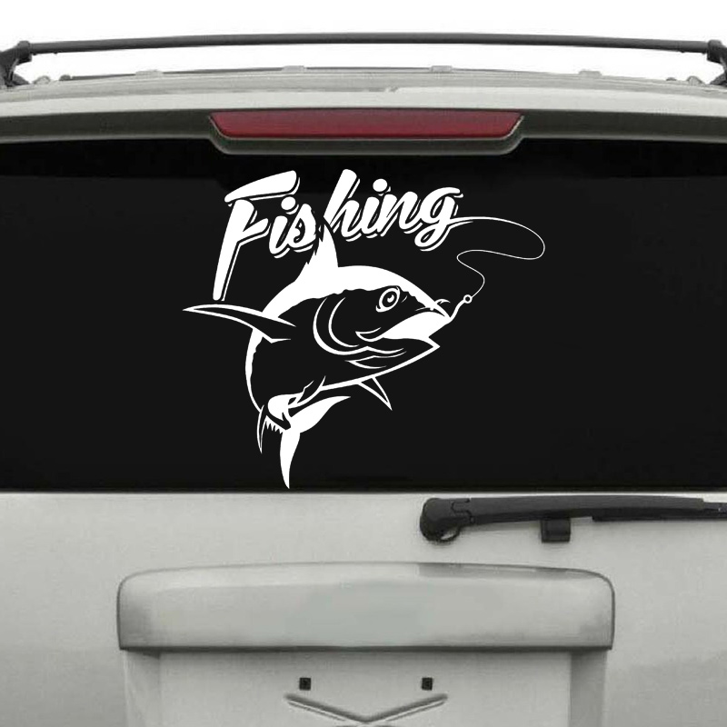 Outdoor Hunting Logo - โลโก้ตกปลา Hobby การล่าสัตว์เบ็ดตกปลา Tackle กีฬากลางแจ้งเรือ Decor