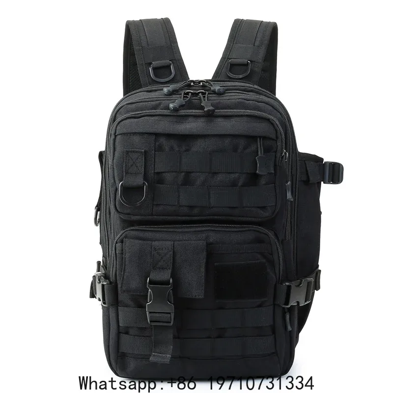 Outdoor Hunting Backpack - กระเป๋าเป้สะพายหลังกันน้ำ 1000D สำหรับใส่อุปกรณ์ตกปลา กระเป๋าสะพายไหล่คู่ สำหรับกิจกรรมกลางแจ้ง ตกปลา