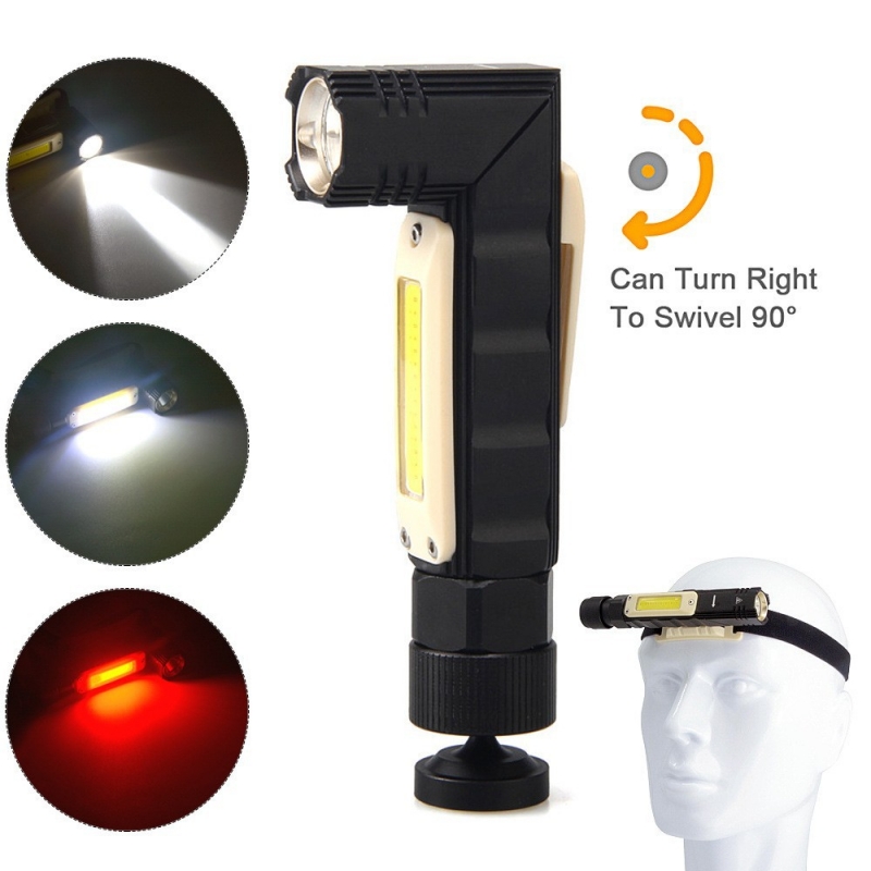 Headlamp Tactical Bright - แฮนด์ฟรียุทธวิธีไฟฉาย Dual การใช้ 90 องศา Twist