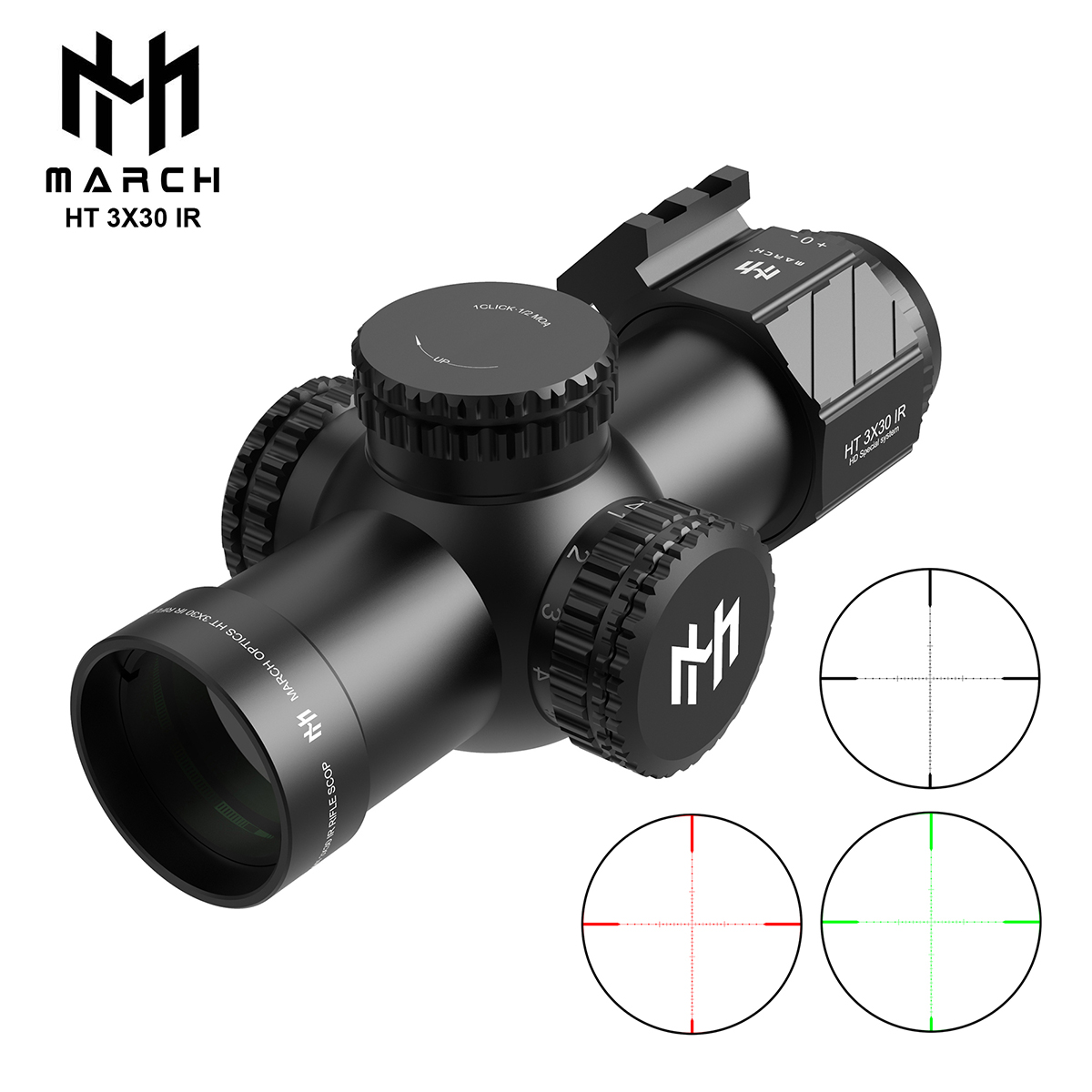 Outdoor Hunting Lab - กล้องเล็ง HT 3x30IR สำหรับปืนลม/ปืนอัดลม แบบติดตั้งบนรางขนาด 11