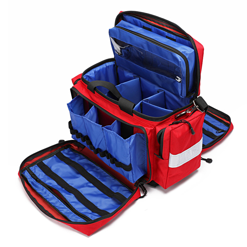 Field Dressing Kit - ชุดปฐมพยาบาลกลางแจ้งความจุขนาดใหญ่พร้อมแถบสะท้อนแสง กระเป๋าเก็บแบบพกพา มีหลายตัวเลือกในการพกพาสำหรับกรณีฉุกเฉิน