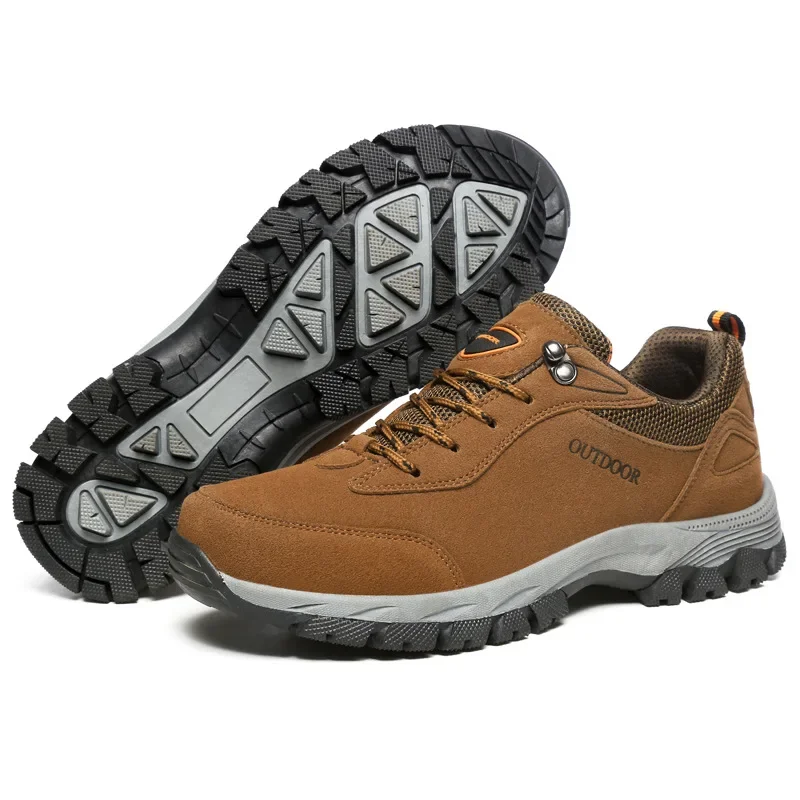 Hunting Outdoor Boots - ผู้ชายรองเท้าเดินป่ารองเท้าหนังนิ่มรองเท้าหนังผู้ชายกลางแจ้งเดินรองเท้าปีนเขาการล่าสัตว์รองเท้าผ้าใบชายใหม่รองเท้าข้อเท้าขนาด 49