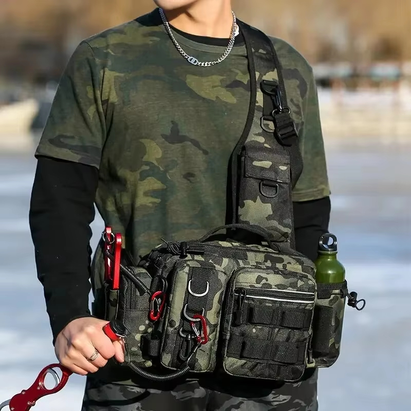Outdoor Hunting Backpack - กระเป๋าคาดเอวแบบยุทธวิธีสำหรับตั้งแคมป์ ปีนเขา ตกปลา เก็บอุปกรณ์ สำหรับเดินป่า ปั่นจักรยาน