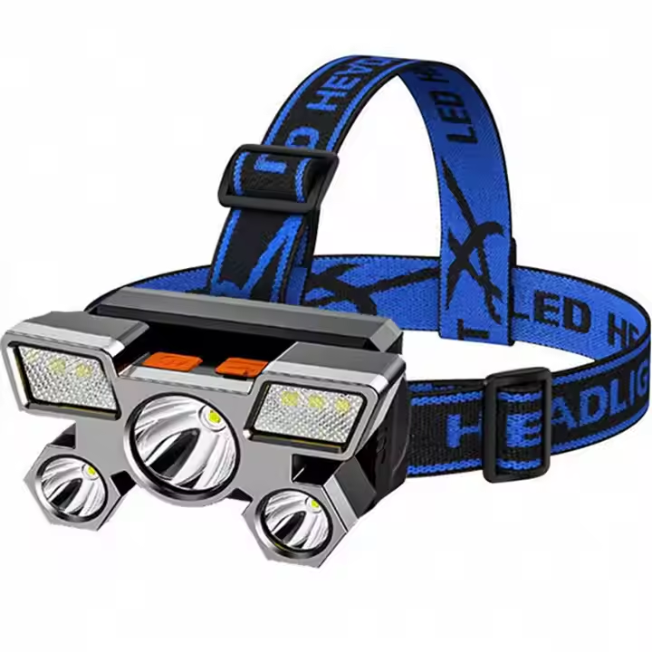 Headlamp Tactical Bright - ไฟฉายคาดศีรษะแบบพกพา ความสว่างสูงพิเศษ กันน้ำ ชาร์จผ่าน USB ไฟฉาย