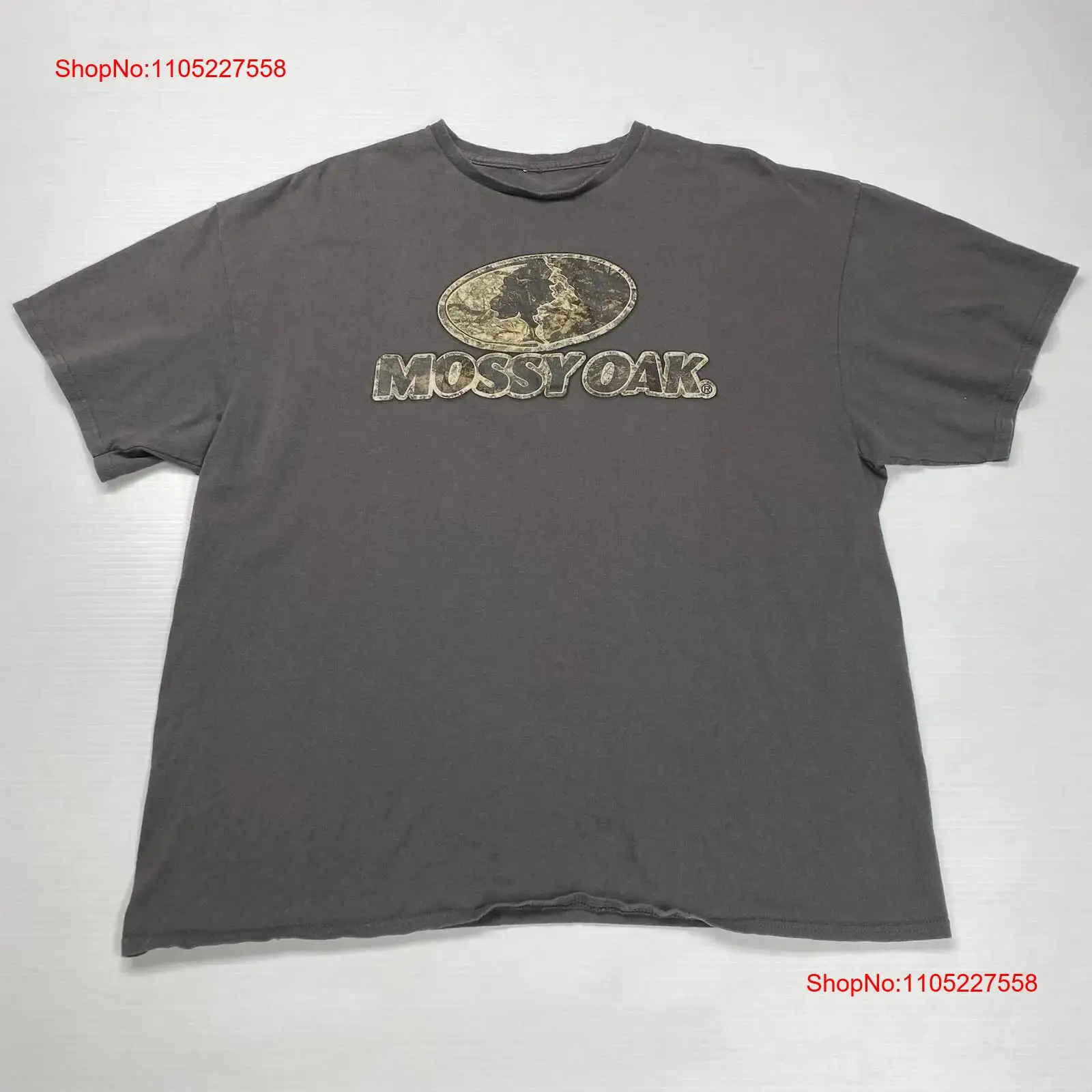 Outdoor Hunting Logo - เสื้อยืดผู้ชาย Mossy Oak ไซส์ M สีเทาลายพราง