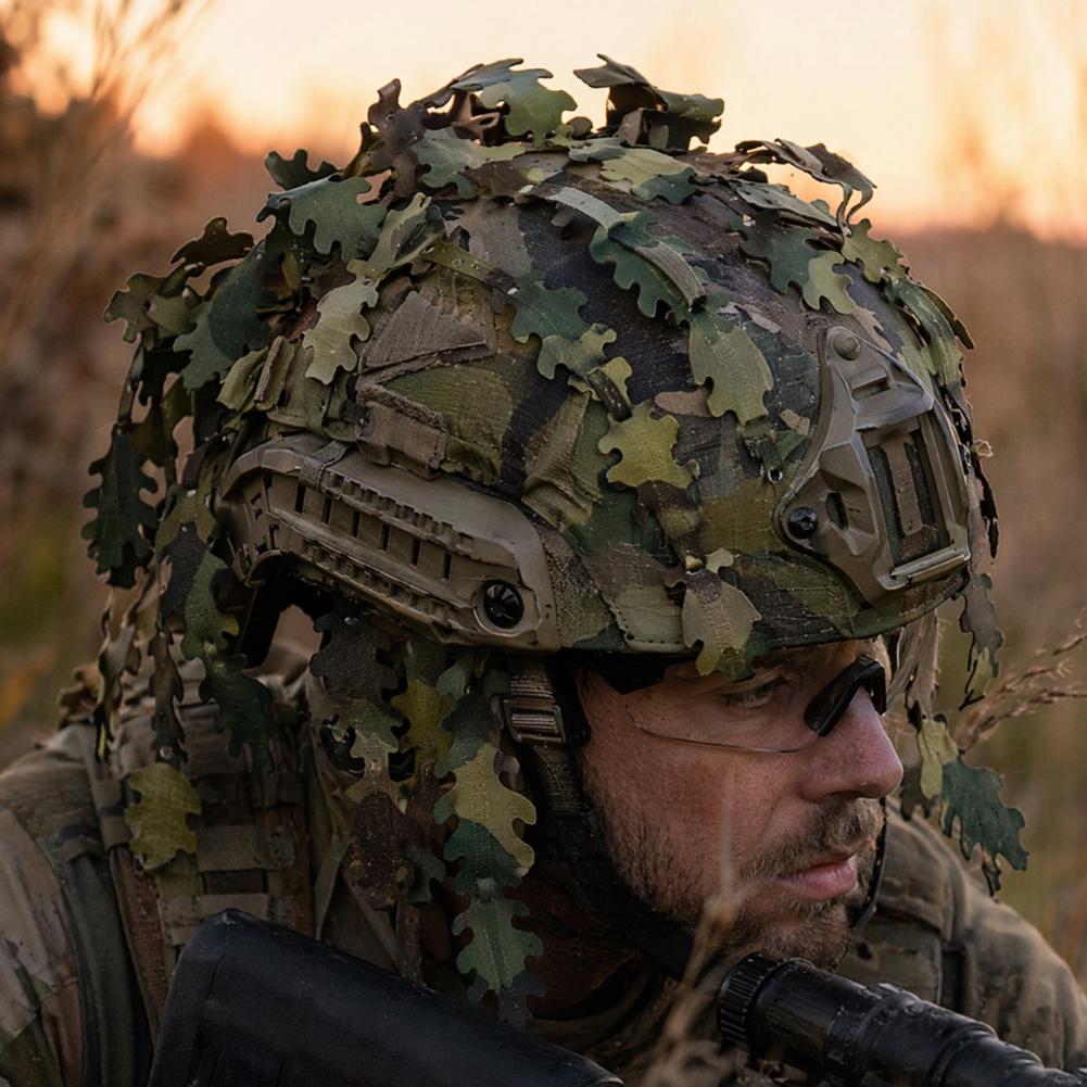 Hunting Blind Fabric - 5/10 ชิ้น แถบใบไม้ลายพรางพร้อมสายรัดซิป, แถบใบไม้สำหรับพรางตัวสำหรับที่ซ่อนตัวในการล่าสัตว์, หมวกกันน็อค, 95