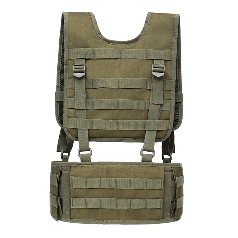 Outdoor Hunting Equipment - เสื้อกั๊กยุทธวิธีแบบโมลล์ ชุดเกราะหน้าอกสำหรับแอร์ซอฟต์ เข็มขัดคาดเอวแบบถอดได้ เข็มขัดสำหรับปฏิบัติการ ชุดอุปกรณ์เพ้นท์บอล เสื้อกั๊กสำหรับล่าสัตว์กลางแจ้ง