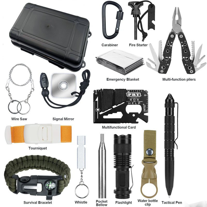 ชุดอุปกรณ์ฉุกเฉินพกพาขนาดกะทัด - Outdoor Hunting Tools บทวิจารณ์และราคา