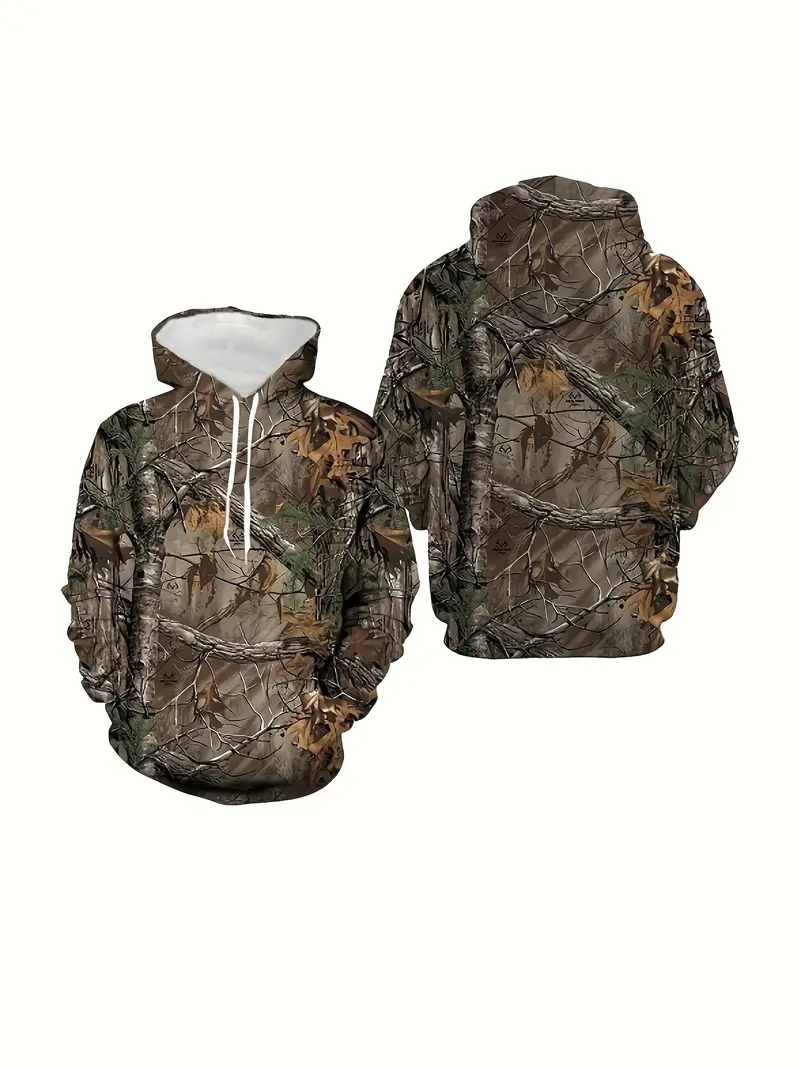 เสื้อฮู้ดลายพรางต้นไม้ 3D ลายใ - Outdoor Hunting Hoodie บทวิจารณ์และราคา