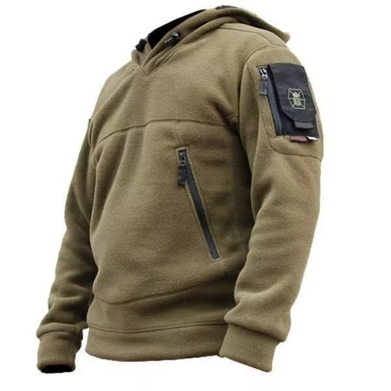 ผู้ชายฤดูหนาวขนแกะล่าสัตว์ซิปแ - Outdoor Hunting Hoodie บทวิจารณ์และราคา