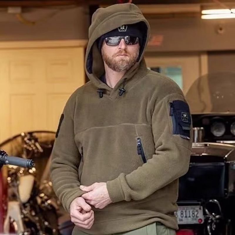 ผู้ชายฤดูหนาวขนแกะล่าสัตว์ซิปแ - Outdoor Hunting Hoodie บทวิจารณ์และราคา
