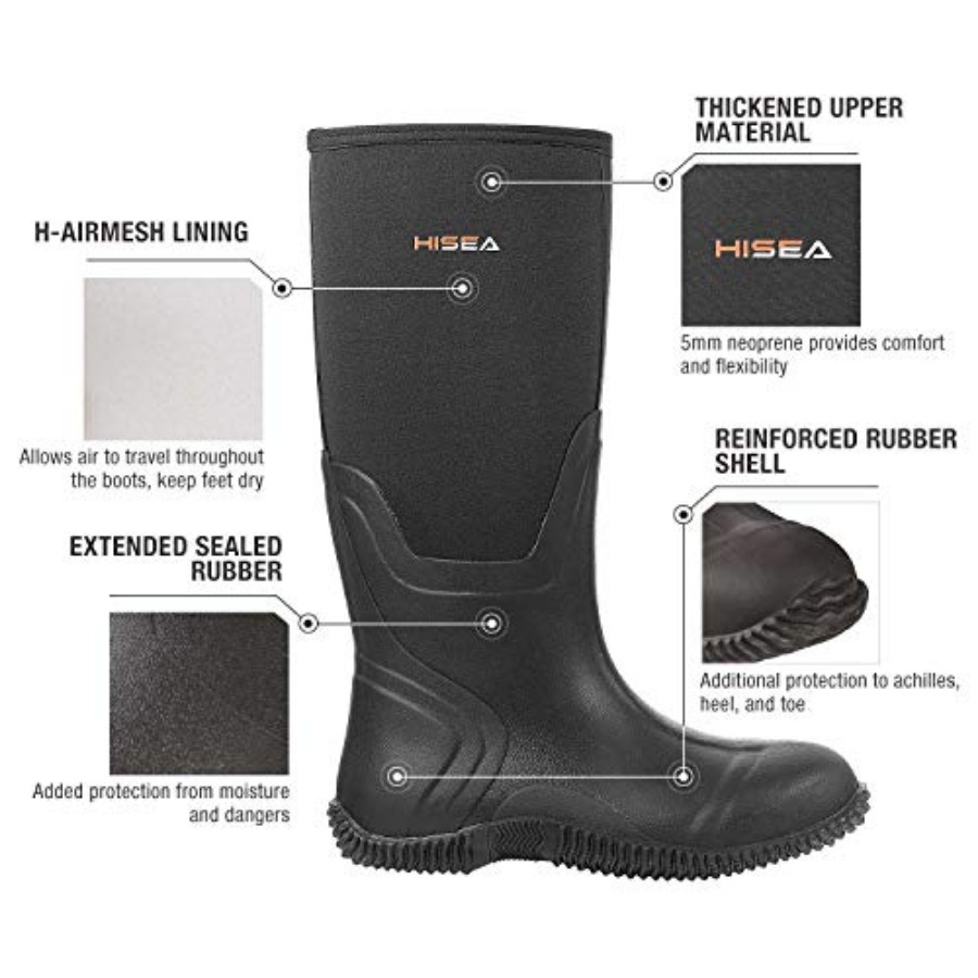 รองเท้าบูทยางกันน้ำสำหรับผู้ชา - Hunting Outdoor Boots บทวิจารณ์และราคา