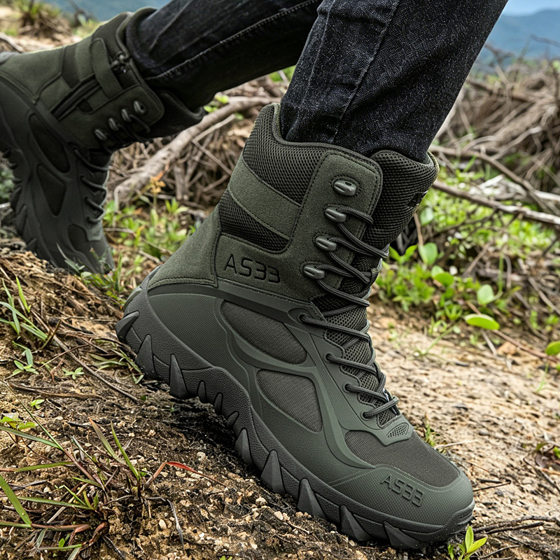 รองเท้าบูทผู้ชายแบบยุทธวิธี น้ - Hunting Outdoor Boots บทวิจารณ์และราคา