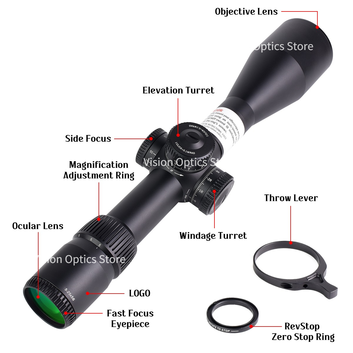 กล้องเล็งยุทธวิธี VT 5-25X56 ( - Outdoor Hunting Lab บทวิจารณ์และราคา