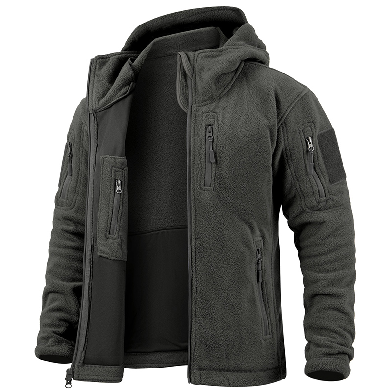 เสื้อแจ็คเก็ตผ้าฟลีซผู้ชายแบบย - Outdoor Hunting Hoodie บทวิจารณ์และราคา
