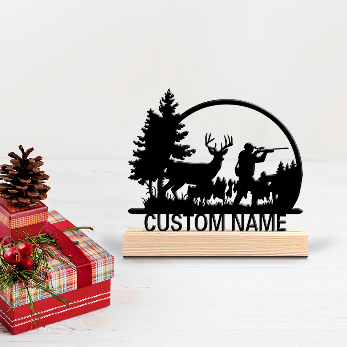 1 ชิ้น รูปปั้นโลหะนักล่าสัตว์แ - Hunting Outdoor Decor บทวิจารณ์และราคา